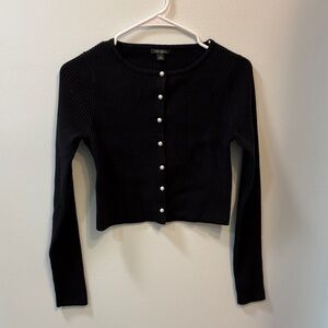 Wild Fable Black Button-Up Cardigan